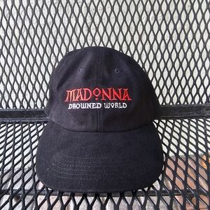 Black Madonna Drowned World Cap Madonna Drowned World 2001 Tour Hat